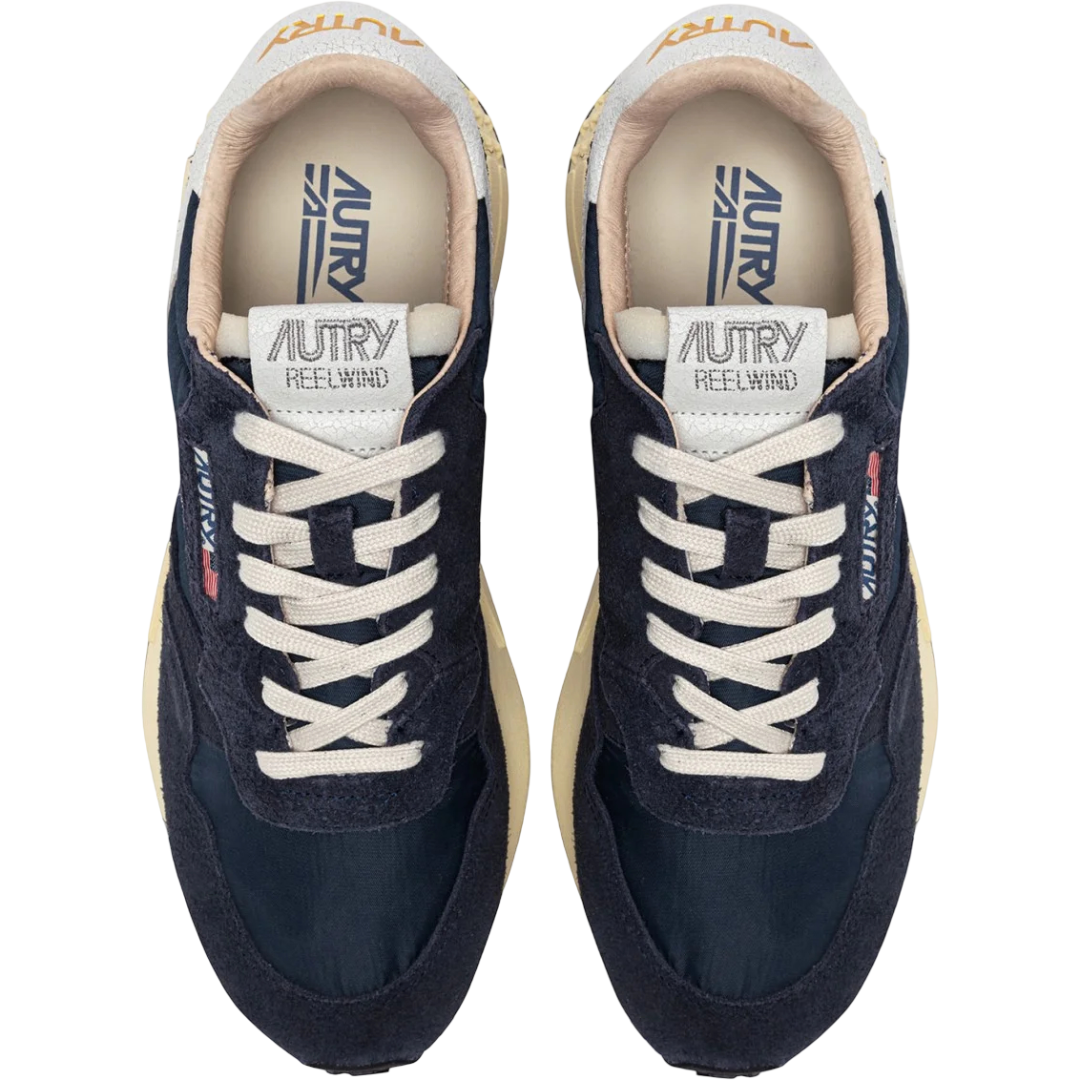 SNEAKERS REELWIND LOW IN NYLON E SUEDE BLUE SPACE E BIANCO MAN