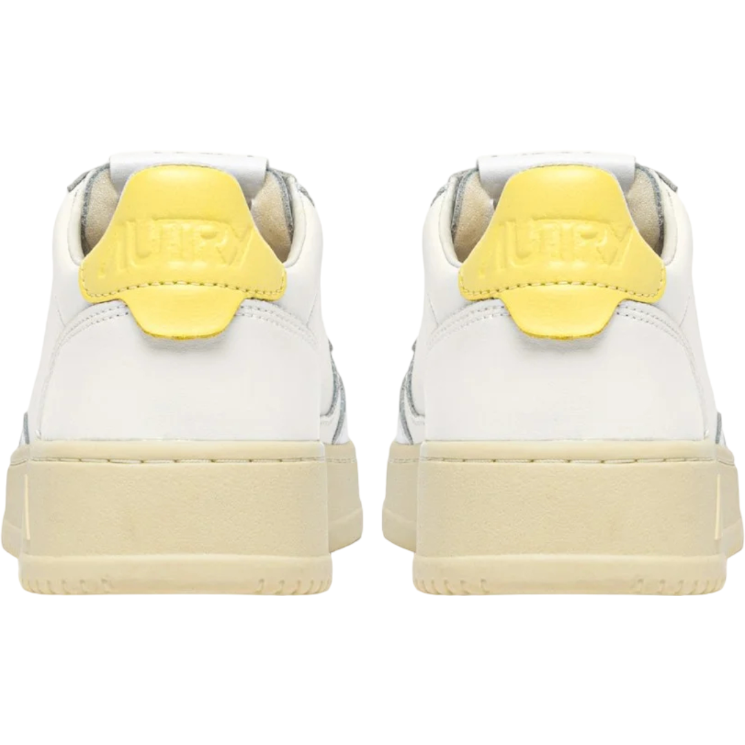 SNEAKERS MEDALIST LOW IN PELLE BIANCA E LEMON MERINGUE MAN