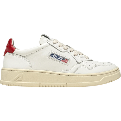SNEAKERS MEDALIST LOW IN PELLE BIANCA E ROSSA MAN