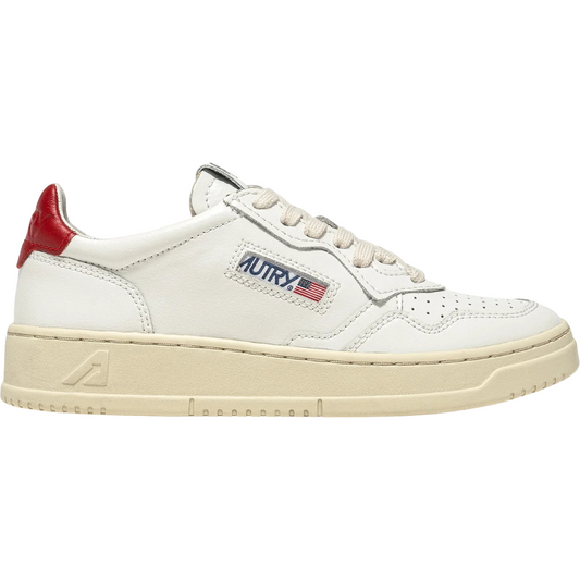 SNEAKERS MEDALIST LOW IN PELLE BIANCA E ROSSA MAN