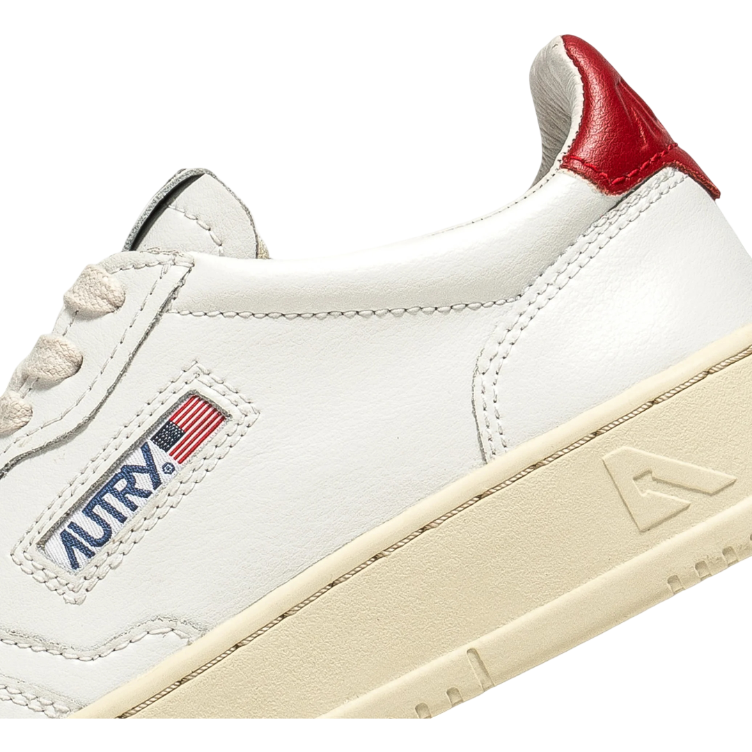 SNEAKERS MEDALIST LOW IN PELLE BIANCA E ROSSA MAN