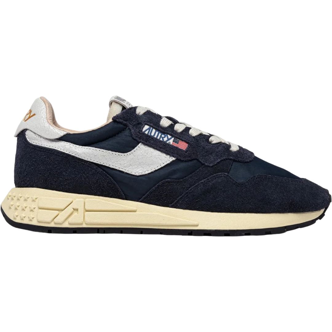SNEAKERS REELWIND LOW IN NYLON E SUEDE BLUE SPACE E BIANCO MAN