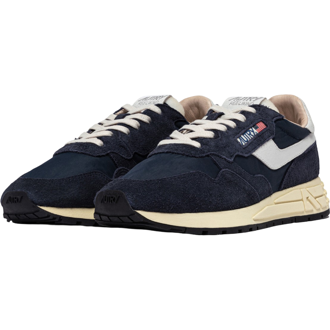 SNEAKERS REELWIND LOW IN NYLON E SUEDE BLUE SPACE E BIANCO MAN